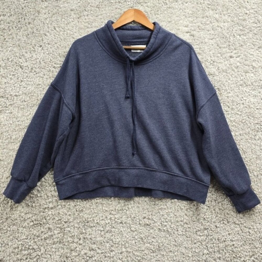 Xirena Sweater Womens Medium Blue Cowl Neck Pullover Long Sleeve